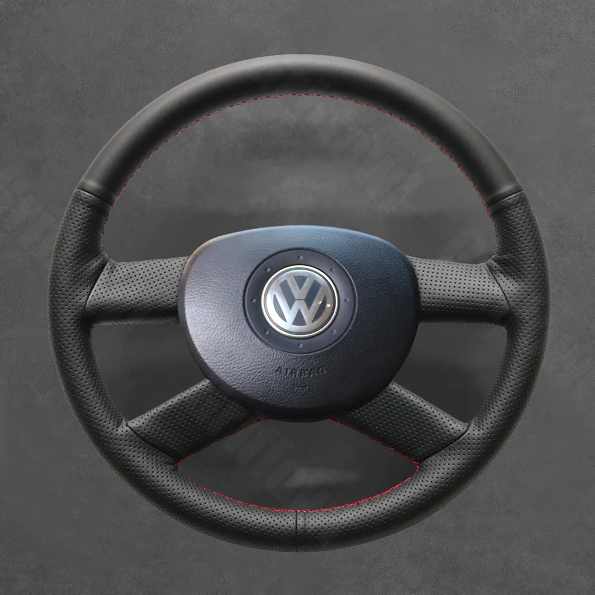 Griffowl Steering Wheel Cover for Bespoke Hatchback Volkswagen VW Golf Mk5 Polo Mk4 FOX Touran 2001-2006. Perfect for enthusiasts seeking refined interior mods.
