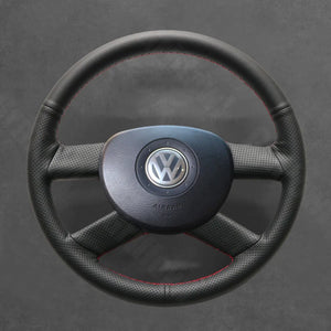 Griffowl Steering Wheel Cover for Bespoke Hatchback Volkswagen VW Golf Mk5 Polo Mk4 FOX Touran 2001-2006. Perfect for enthusiasts seeking refined interior mods.
