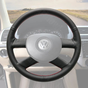 Griffowl Steering Wheel Cover for Bespoke Hatchback Volkswagen VW Golf Mk5 Polo Mk4 FOX Touran 2001-2006. Perfect for enthusiasts seeking refined interior mods.

