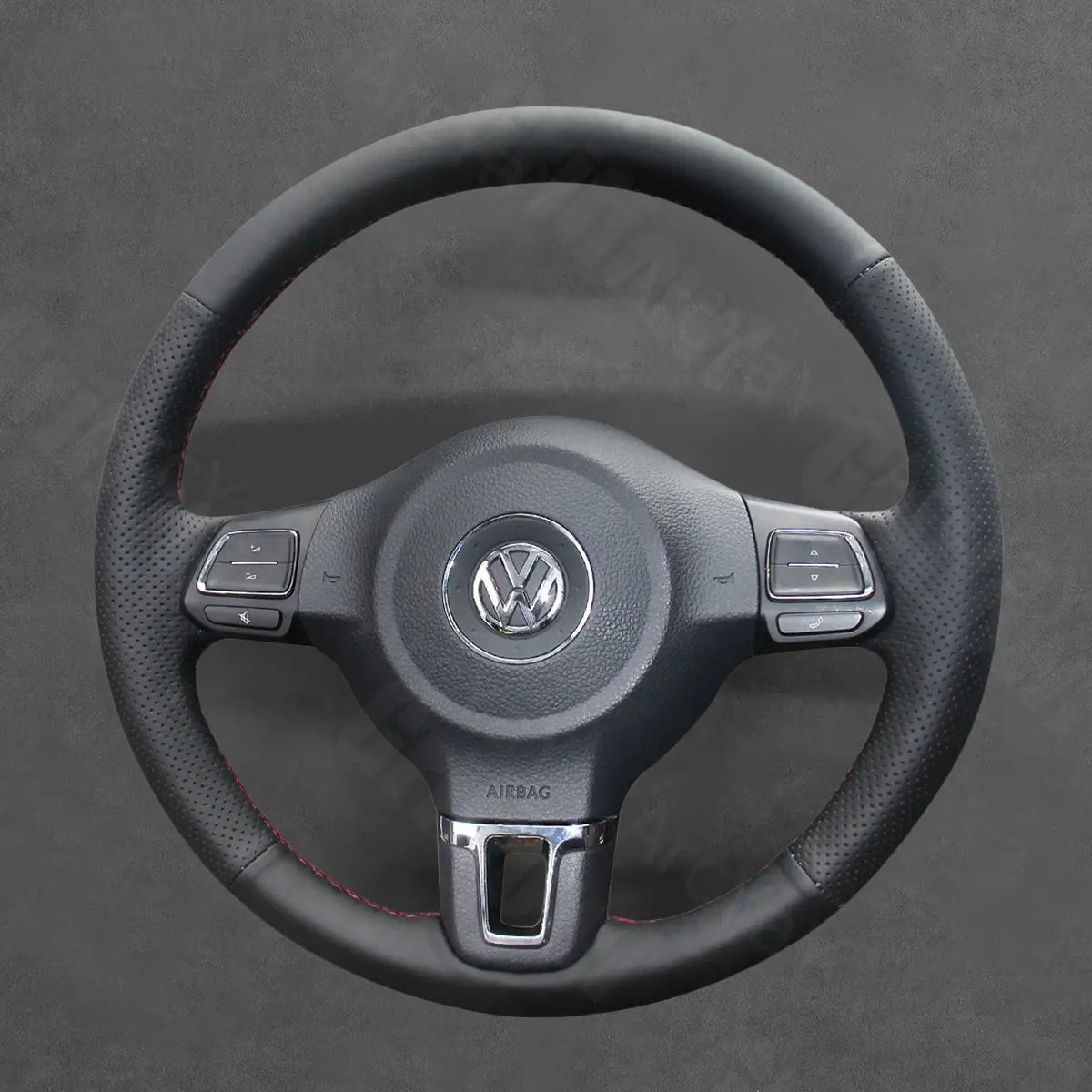 Griffowl Steering Wheel Cover for Bespoke Hatchback Volkswagen VW Golf Mk6 Plus Polo Mk5 Touran 2009-2015. Premium kit for drivers who love to hand sew and DIY.
