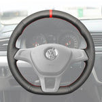 Griffowl Steering Wheel Cover for Bespoke Hatchback Volkswagen VW Golf GTI Mk6 Polo GTI R-Line Mk5 Scirocco 2009-2014. Compact, hand-sewn DIY wrap for quick interior mods and grip upgrade.
