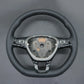 Griffowl Steering Wheel Cover for Bespoke Hatchback Volkswagen VW Golf Mk7 Polo Mk5 Mk6 Up! Touran Sharan Caddy Grand California Crafter 2013-2021. Compact, hand-sewn DIY wrap for quick interior mods and grip upgrade.
