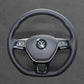 Griffowl Steering Wheel Cover for Bespoke Hatchback Volkswagen VW Golf Mk7 Polo Mk5 Mk6 Up! Touran Sharan Caddy Grand California Crafter 2013-2021. Compact, hand-sewn DIY wrap for quick interior mods and grip upgrade.
