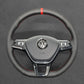 Griffowl Steering Wheel Cover for Bespoke Hatchback Volkswagen VW Golf Mk7 Polo Mk5 Mk6 Up! Touran Sharan Caddy Grand California Crafter 2013-2021. Compact, hand-sewn DIY wrap for quick interior mods and grip upgrade.
