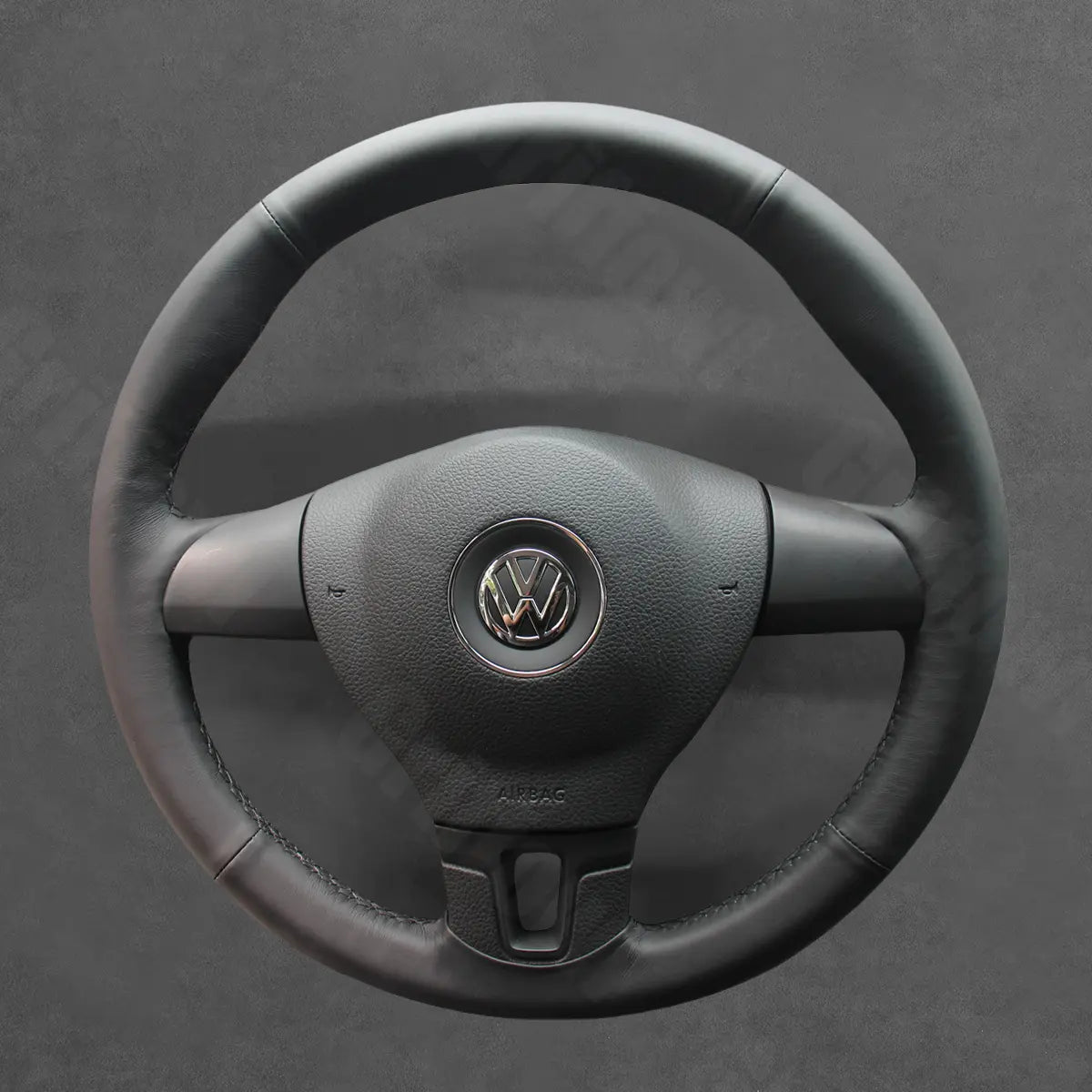 Griffowl Steering Wheel Cover for Bespoke Hatchback Volkswagen VW Sharan T5 Transporter California Caravelle 2009-2015. Compact, hand-sewn DIY wrap for quick interior mods and grip upgrade.
