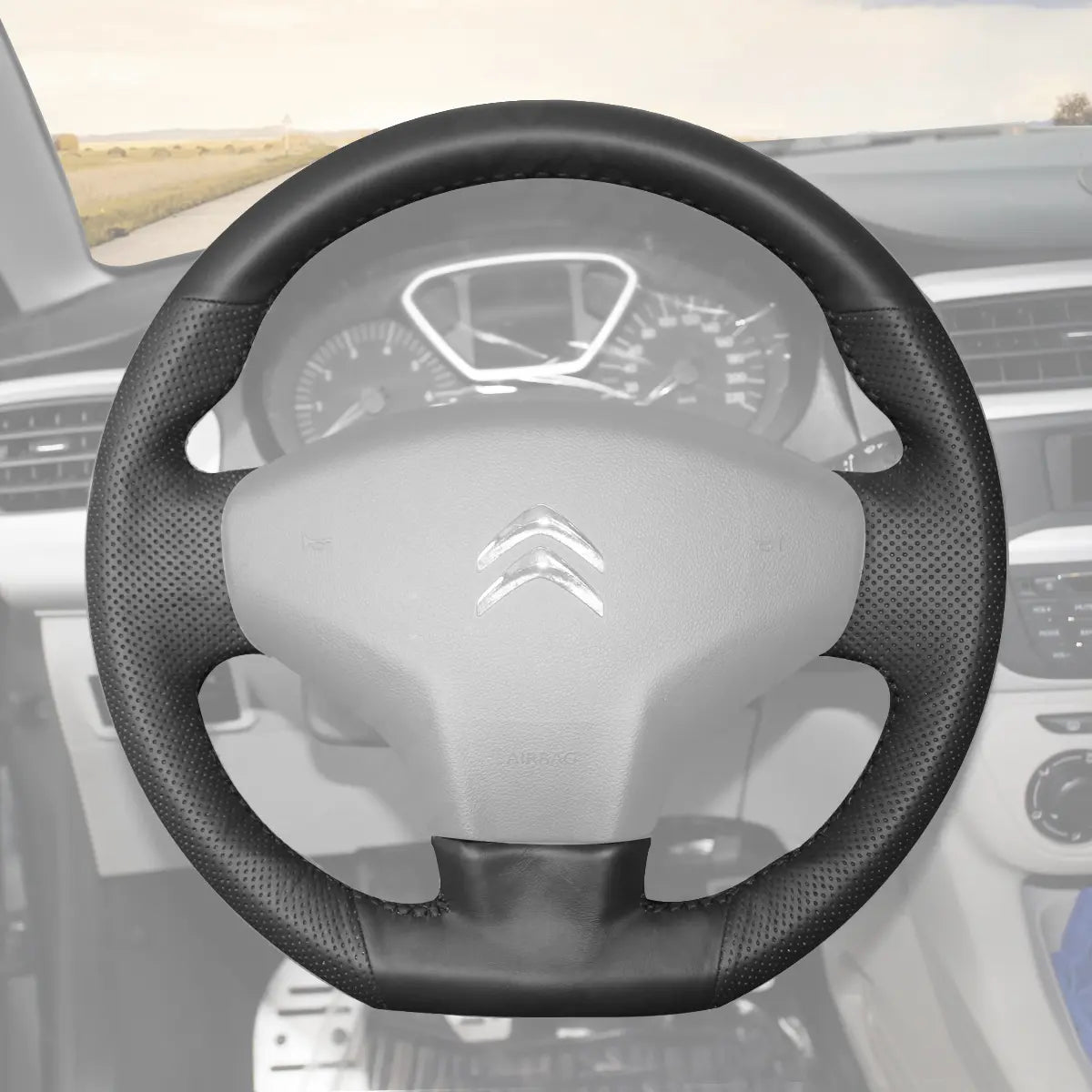 Griffowl Steering Wheel Cover for Bespoke Hatchback citroen C3 2009-2016. Perfect grip with our steering wheel wrap and custom interior touch.
