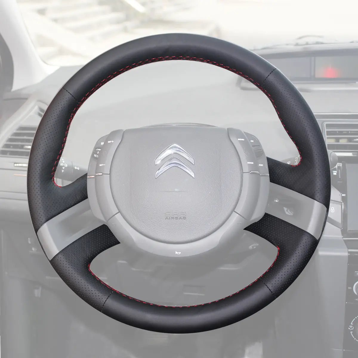 Griffowl Steering Wheel Cover for Bespoke Hatchback citroen Grand C4 Picasso 2007-2013. Elevate your interior with Griffowl's wrap and stitch kit.
