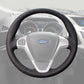Griffowl Steering Wheel Cover for Bespoke  Ford Fiesta Mk6 Ka Ka+ B-MAX Transit Mk7 Tourneo Courier Fiesta Mk6 2012-2022. Compact, hand-sewn DIY wrap for quick interior mods and grip upgrade.