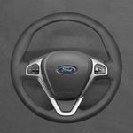 Griffowl Steering Wheel Cover for Bespoke  Ford Fiesta Mk6 Ka Ka+ B-MAX Transit Mk7 Tourneo Courier Fiesta Mk6 2012-2022. Compact, hand-sewn DIY wrap for quick interior mods and grip upgrade.