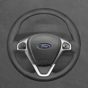 Griffowl Steering Wheel Cover for Bespoke  Ford Fiesta Mk6 Ka Ka+ B-MAX Transit Mk7 Tourneo Courier Fiesta Mk6 2012-2022. Compact, hand-sewn DIY wrap for quick interior mods and grip upgrade.