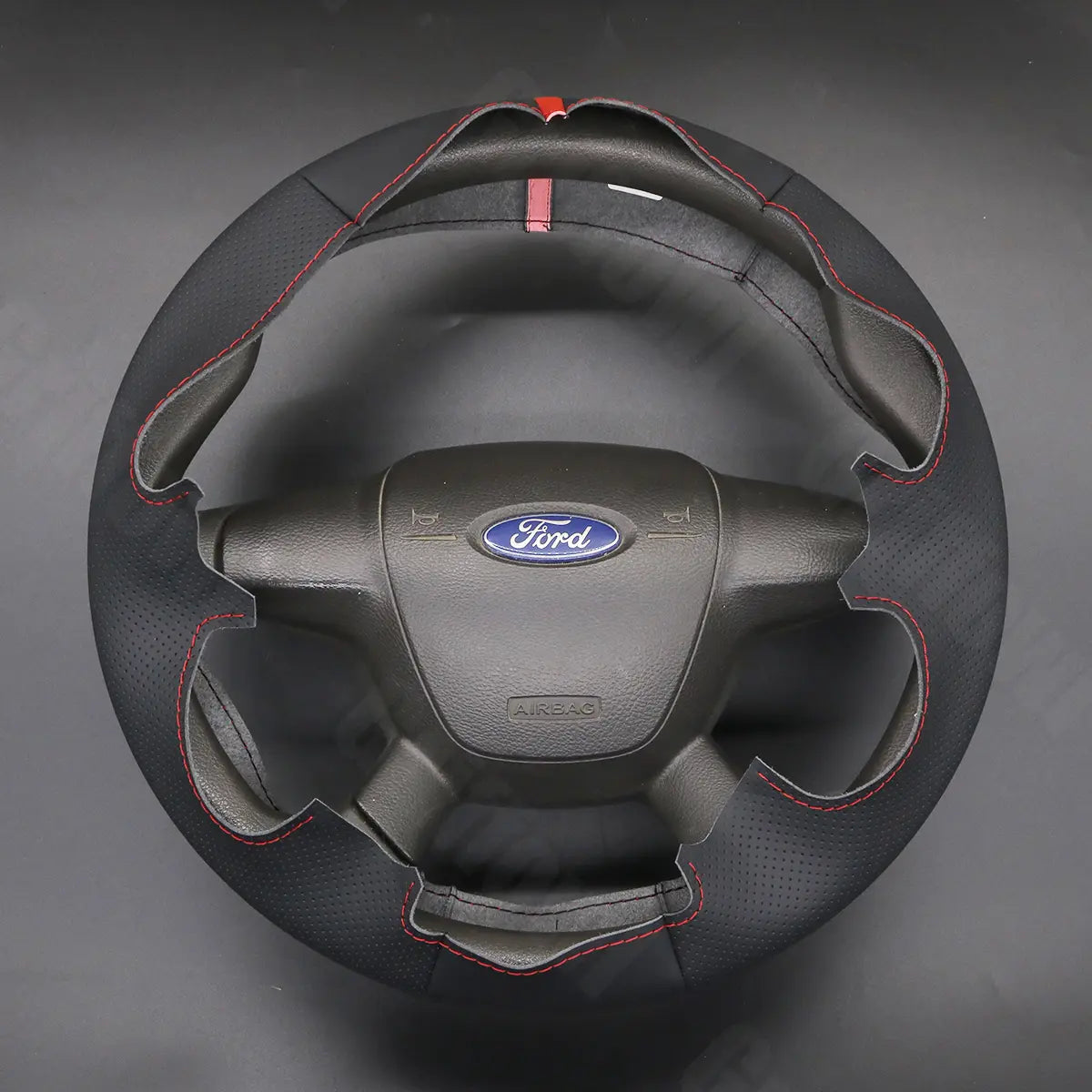 Griffowl Steering Wheel Cover for Bespoke Hatchback Ford Focus Mk3 C MAX Grand C MAX Escape Kuga 2010-2015. Elevate your interior with Griffowl's wrap and stitch kit.