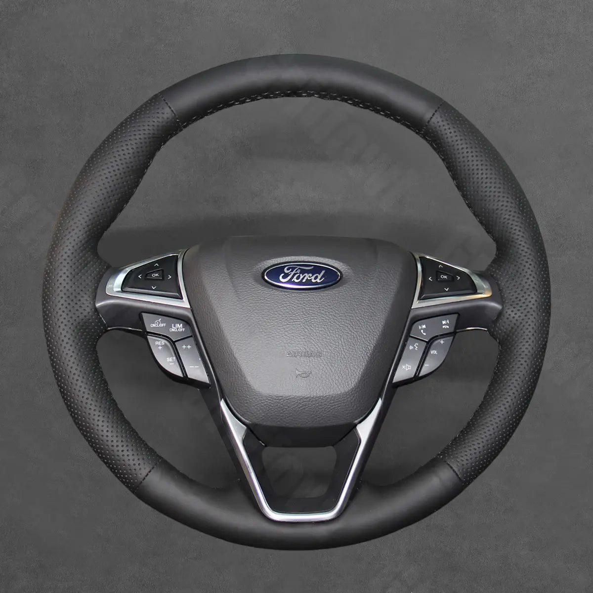 Griffowl Steering Wheel Cover for Bespoke Ford S MAX Galaxy Fusion Mondeo Mk5 2015-2024. For refined interior upgrades using our wrap and stitch kit.
