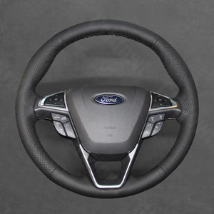 Griffowl Steering Wheel Cover for Bespoke Ford S MAX Galaxy Fusion Mondeo Mk5 2015-2024. For refined interior upgrades using our wrap and stitch kit.