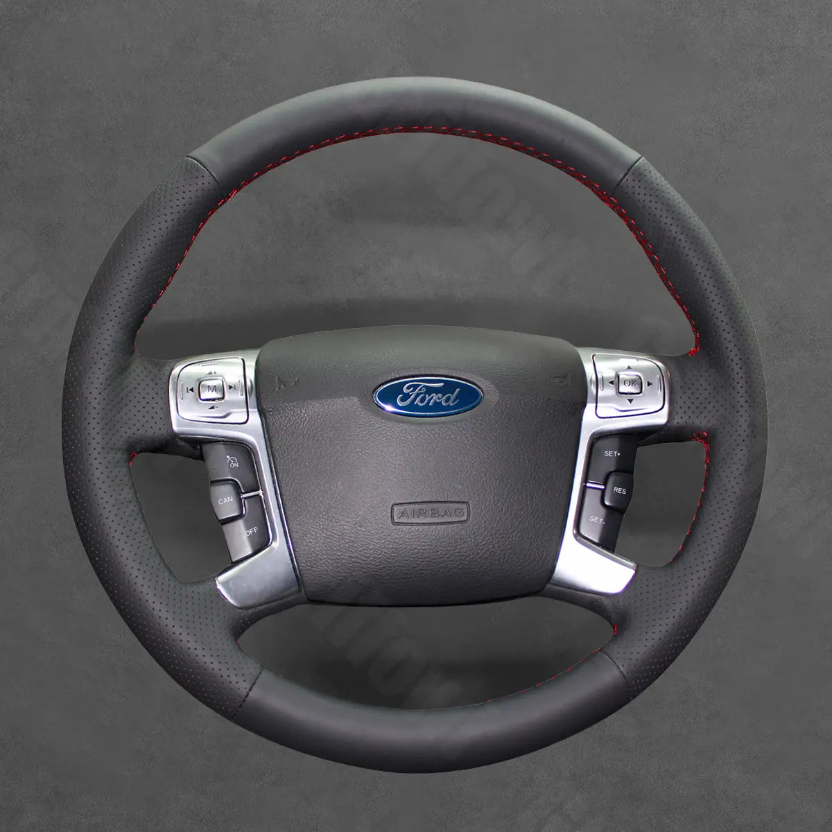 Griffowl Steering Wheel Cover for Bespoke Ford S MAX Galaxy Mondeo Mk4 2006-2015. For refined interior upgrades using our wrap and stitch kit.