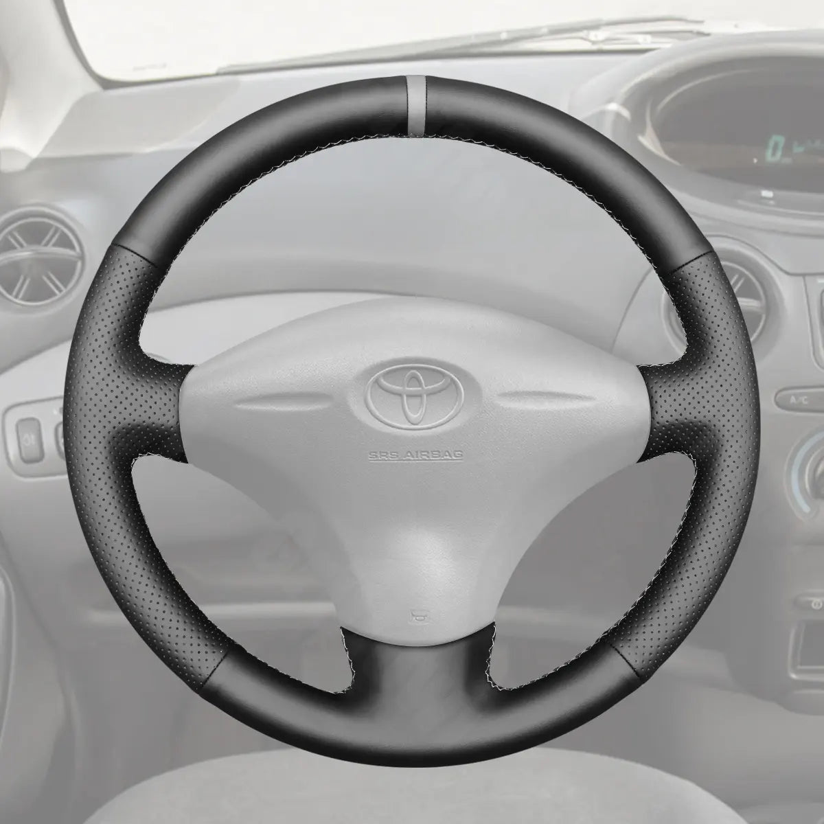 Griffowl Steering Wheel Cover for Bespoke Hatchback Toyota Succeed Probox Yaris Verso 1999-2014. Hand-sewn kit for drivers seeking precision and comfort.