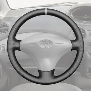 Griffowl Steering Wheel Cover for Bespoke Hatchback Toyota Succeed Probox Yaris Verso 1999-2014. Hand-sewn kit for drivers seeking precision and comfort.