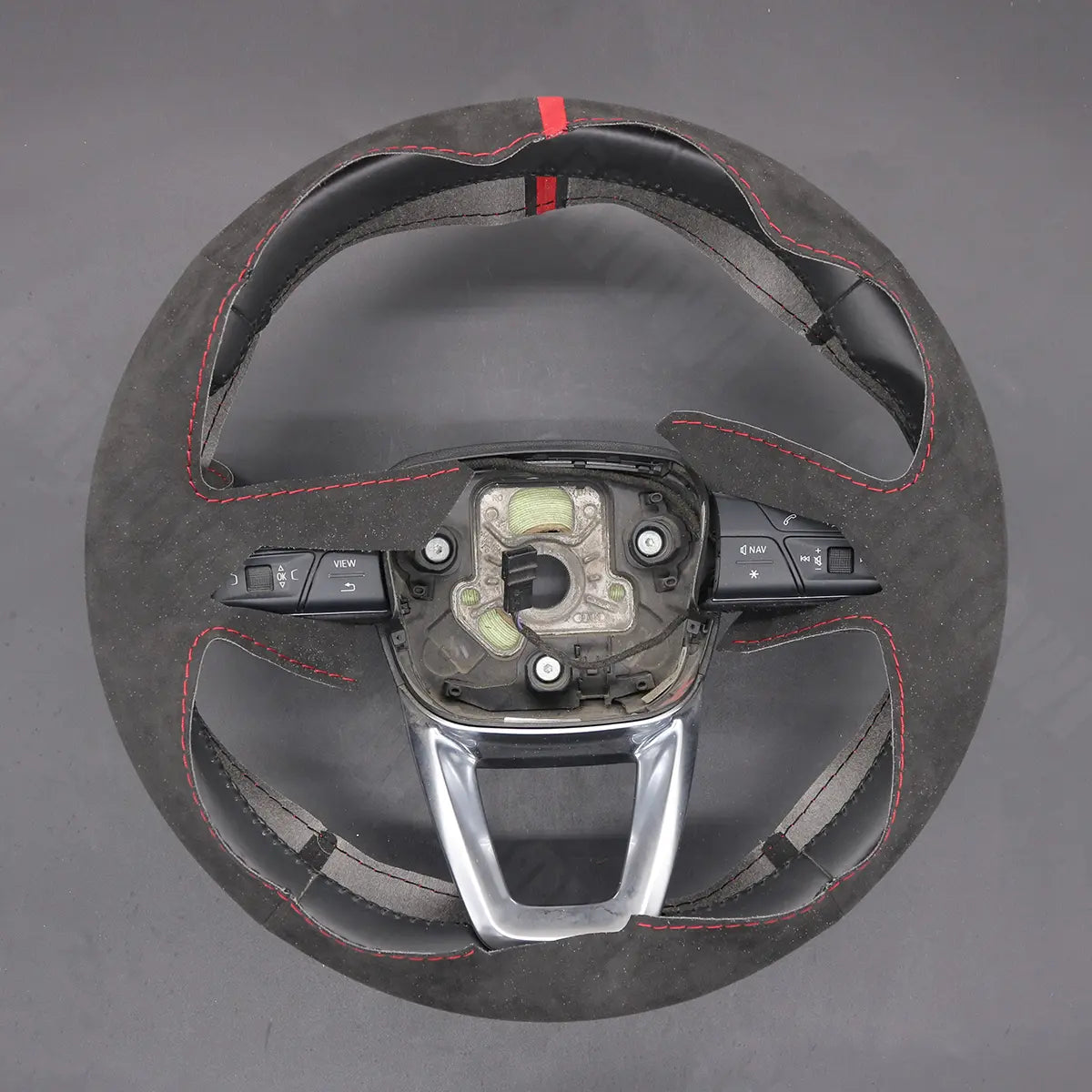 Griffowl Steering Wheel Cover for Crafted Touring Audi A4 Allroad Avant 2015-2022. For refined interior upgrades using our wrap and stitch kit.