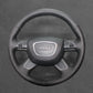 Griffowl Steering Wheel Cover for Crafted Touring Audi A4 B8 A6 C7 2012-2014. Griffowl's interior mod with hand-sewn DIY steering wheel kit.