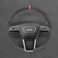 Griffowl Steering Wheel Cover for Crafted Touring Audi A6 Avant Allroad C8 4K Crafted Touring 2018-2022. Perfect for enthusiasts seeking refined interior mods.