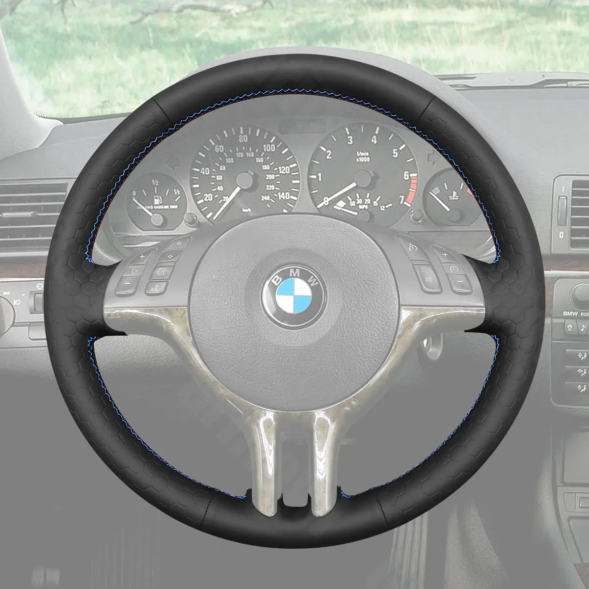 Griffowl Steering Wheel Cover for Crafted Touring BMW 3 Series E46 5 Series E39T Crafted Touring 2000-2004. Turn every drive into a luxury experience.