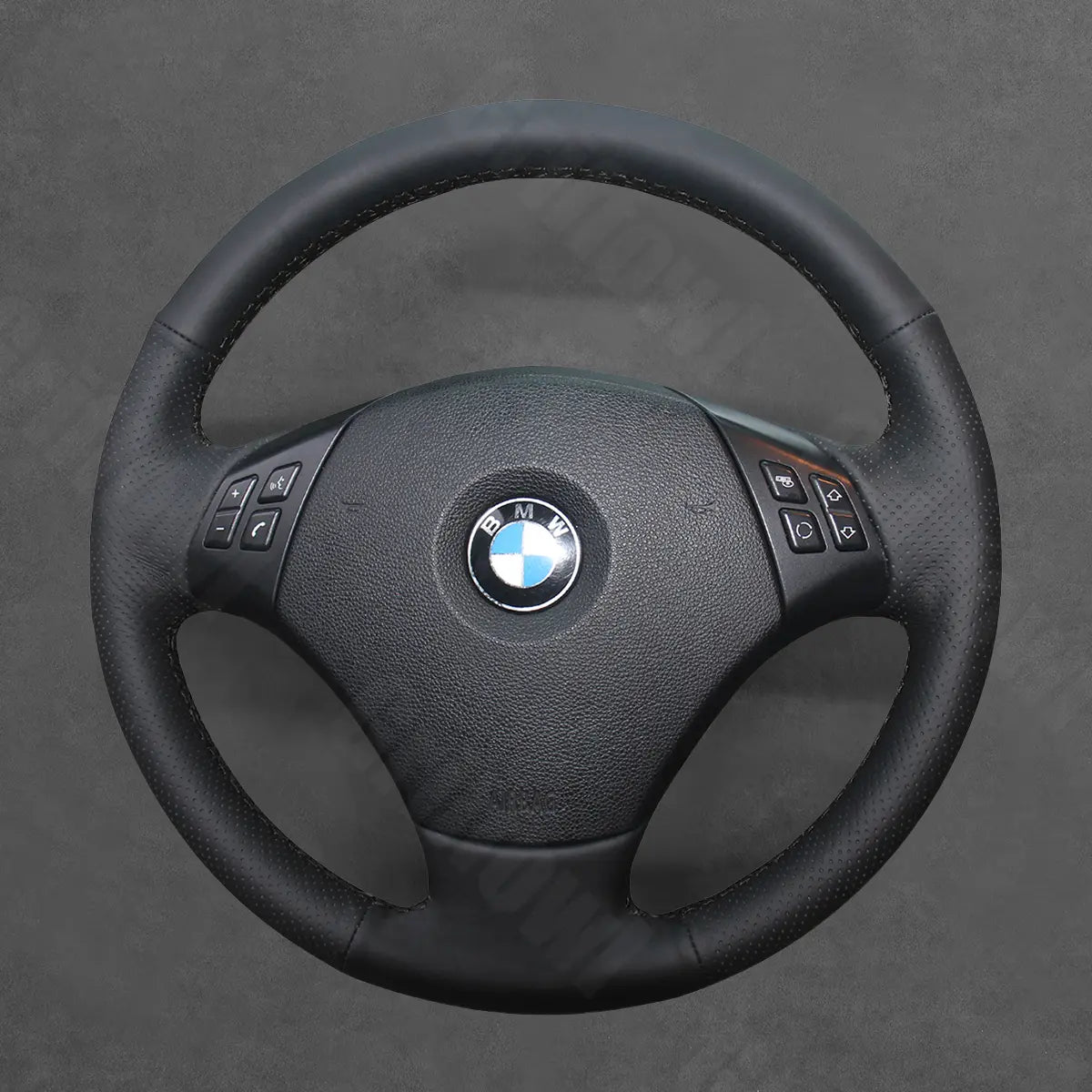 Griffowl Steering Wheel Cover for Crafted Touring BMW 3 Series E91 2005 2006-2011. For refined interior upgrades using our wrap and stitch kit.