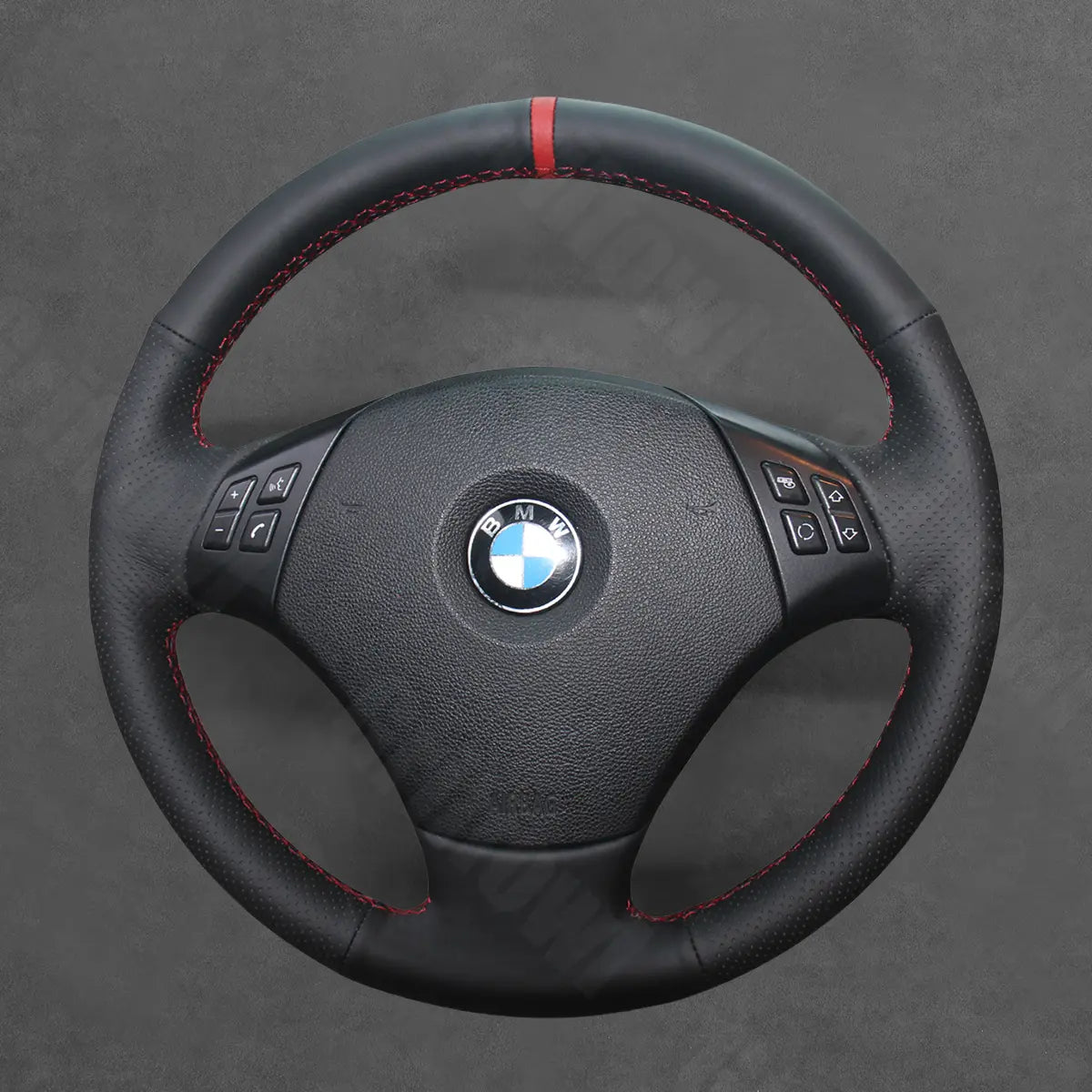 Griffowl Steering Wheel Cover for Crafted Touring BMW 3 Series E91 2005 2006-2011. For refined interior upgrades using our wrap and stitch kit.