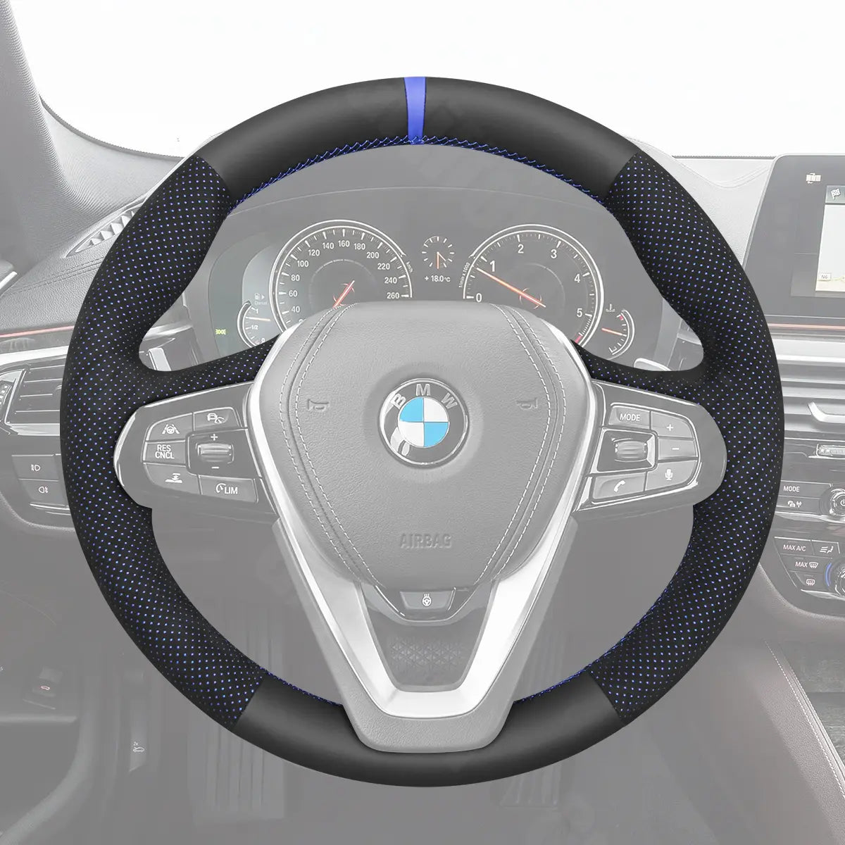 Griffowl Steering Wheel Cover for Crafted Touring BMW 5 Series 3 Series 6 Series 2017-2023. Elevate your interior with Griffowl's wrap and stitch kit.