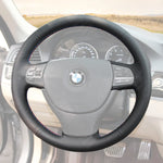 Griffowl Steering Wheel Cover for Crafted Touring BMW 5 Series F11 2010-2017. Griffowl's interior mod with hand-sewn DIY steering wheel kit.