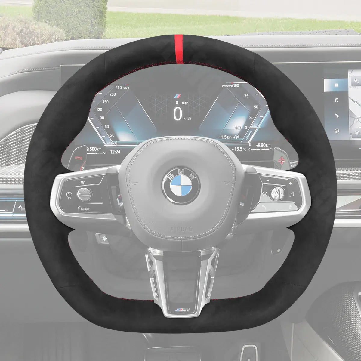 Griffowl Steering Wheel Cover for Crafted Touring BMW 5 Series G61 Crafted Touring i5 G61 2023-2025. Hand-sewn DIY kit blends grip, function, and style inside.