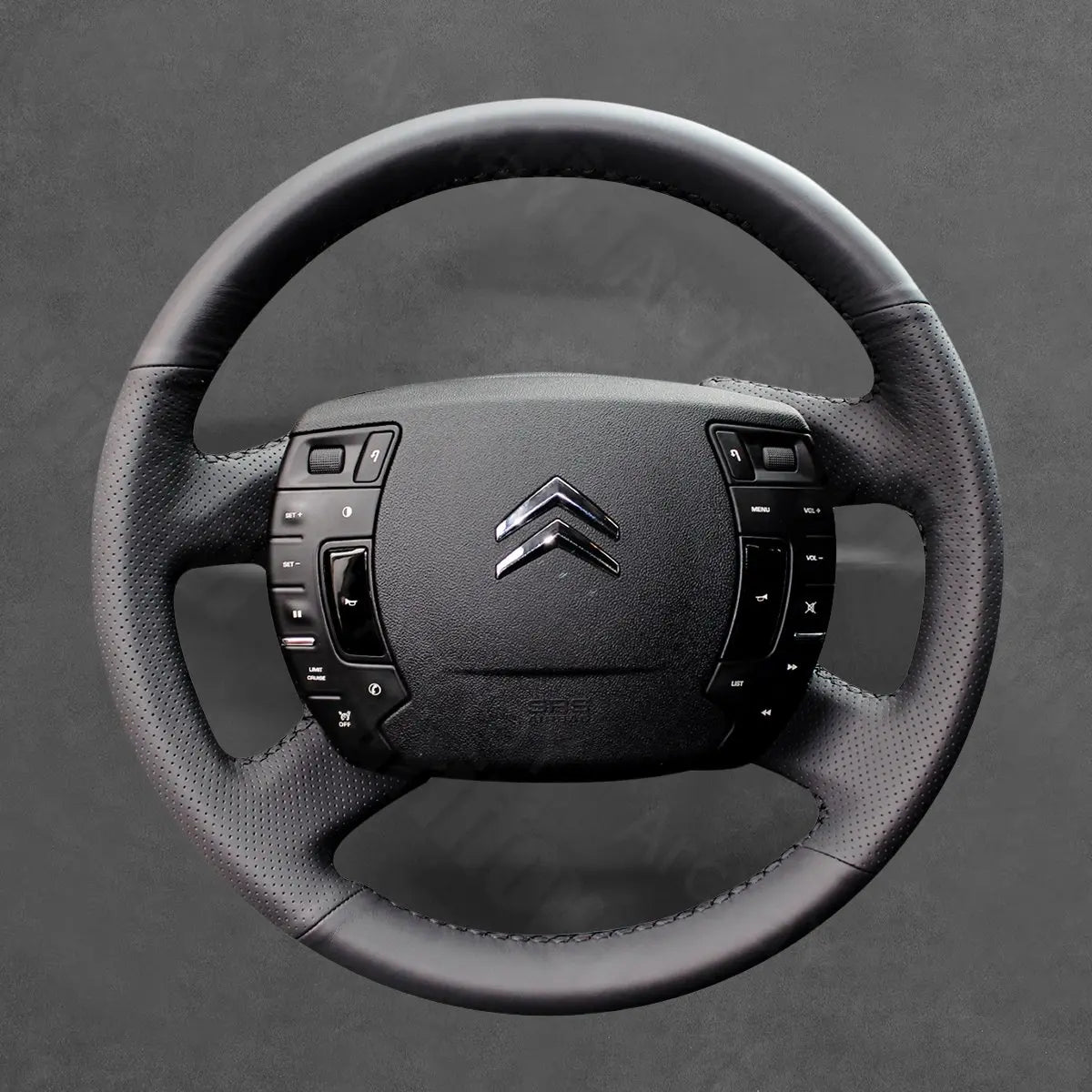 Griffowl Steering Wheel Cover for Crafted Touring Citroen C5 2008-2016. Perfect grip with our steering wheel wrap and custom interior touch.
