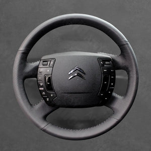 Griffowl Steering Wheel Cover for Crafted Touring Citroen C5 2008-2016. Perfect grip with our steering wheel wrap and custom interior touch.
