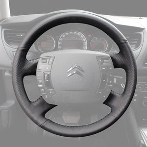 Griffowl Steering Wheel Cover for Crafted Touring Citroen C5 2008-2016. Perfect grip with our steering wheel wrap and custom interior touch.
