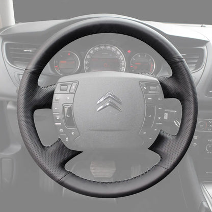 Griffowl Steering Wheel Cover for Crafted Touring Citroen C5 2008-2016. Perfect grip with our steering wheel wrap and custom interior touch.
