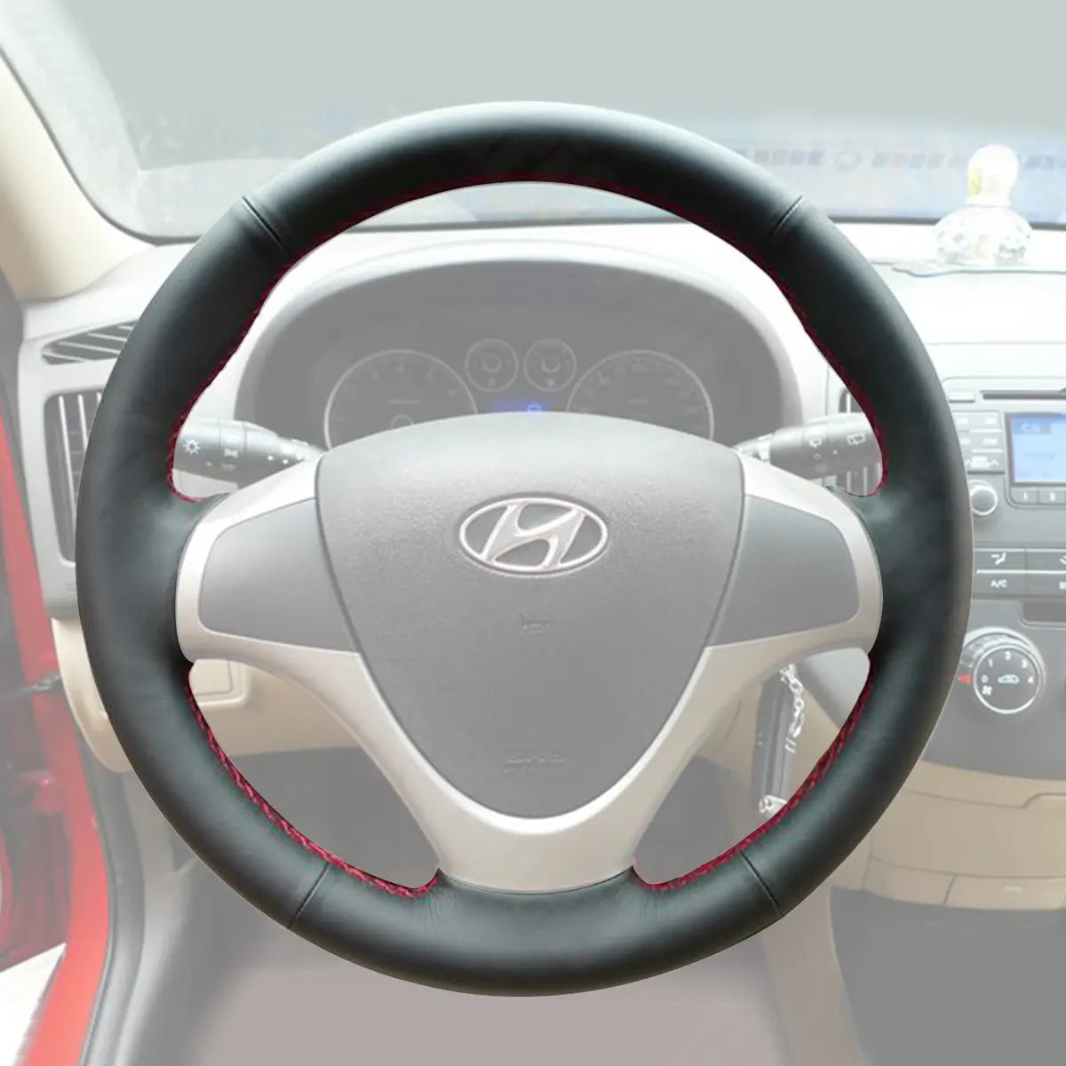 Griffowl Steering Wheel Cover for Crafted Touring Hyundai i30 Elantra Crafted Touring 2007-2012. Hand-sewn DIY kit blends grip, function, and style inside.
