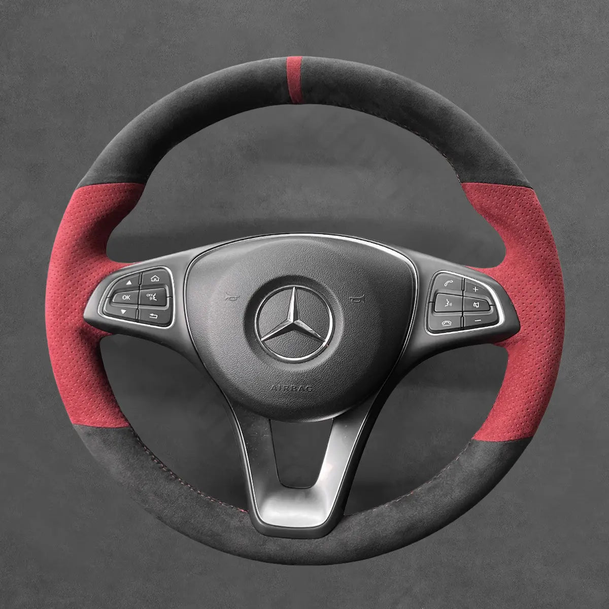 Griffowl Steering Wheel Cover for Crafted Touring Mercedes Benz CLS-Class X218 2014-2018. Elevate your interior with Griffowl's wrap and stitch kit.