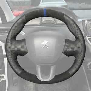 Griffowl Steering Wheel Cover for Crafted Touring Peugeot 308 SW 2014-2017. Perfect grip with our steering wheel wrap and custom interior touch.