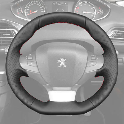 Griffowl Steering Wheel Cover for Crafted Touring Peugeot 308 SW 2014-2021. Perfect grip with our steering wheel wrap and custom interior touch.