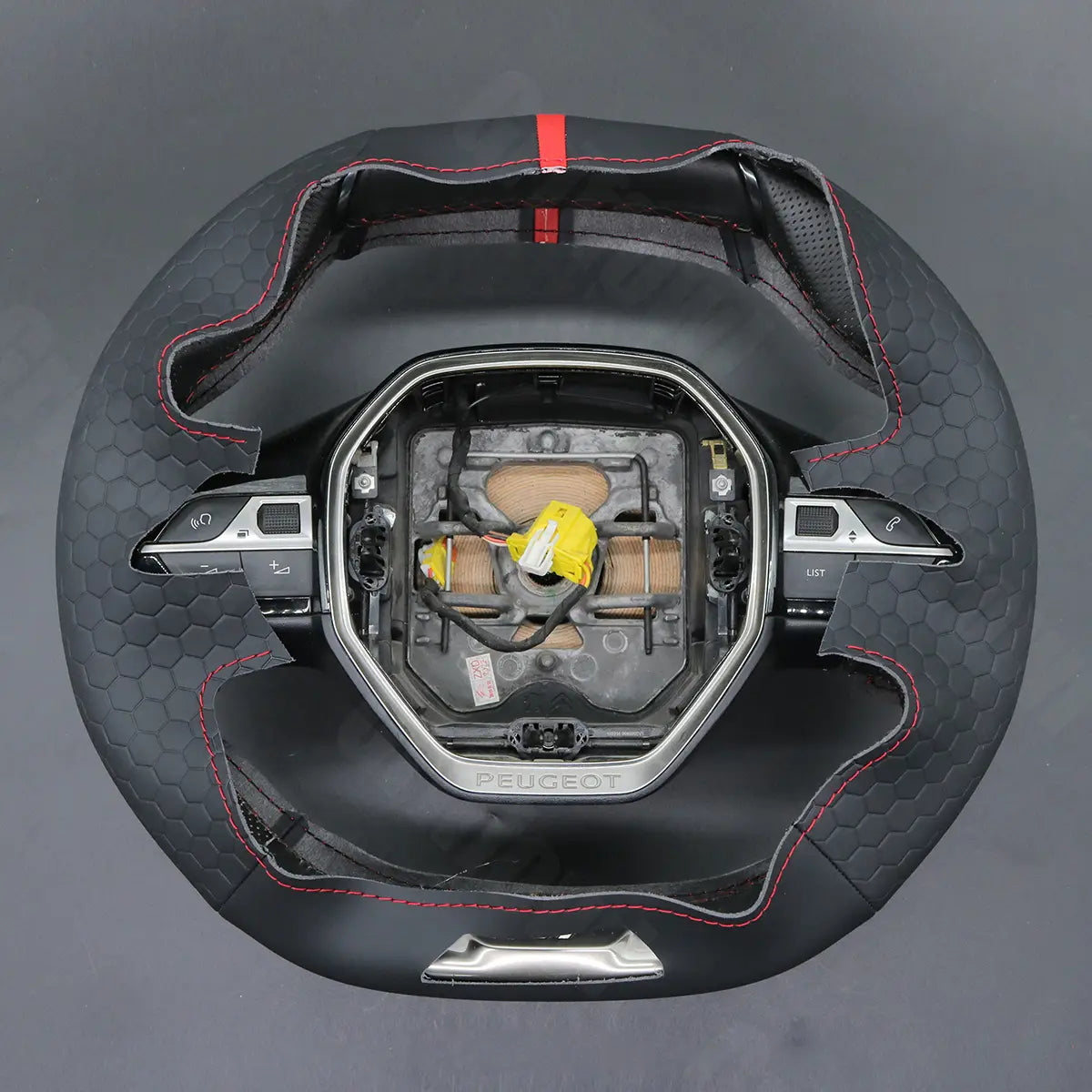 Griffowl Steering Wheel Cover for Crafted Touring Peugeot 308 SW GT 508 SW GT GT Line e-308 SW 2019-2025. Perfect for enthusiasts seeking refined interior mods.