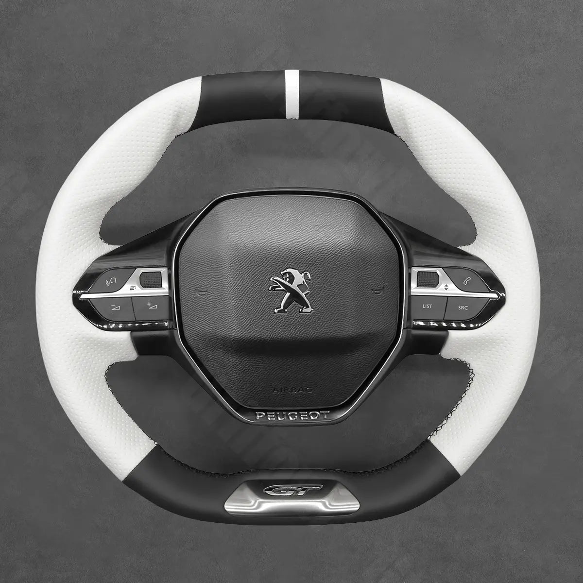 Griffowl Steering Wheel Cover for Crafted Touring Peugeot 308 SW GT 508 SW GT GT Line e-308 SW 2019-2025. Perfect for enthusiasts seeking refined interior mods.