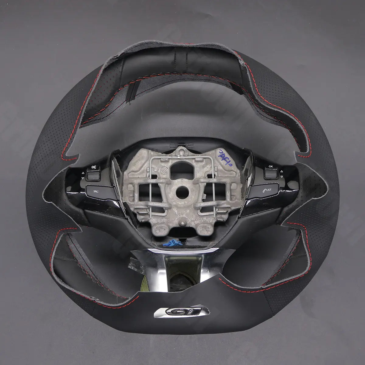 Griffowl Steering Wheel Cover for Crafted Touring Peugeot 308 SW GT GT Line 2015-2025. Elevate your interior with Griffowl's wrap and stitch kit.