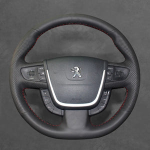 Griffowl Steering Wheel Cover for Crafted Touring Peugeot 508 SW 2011-2018. Perfect grip with our steering wheel wrap and custom interior touch.