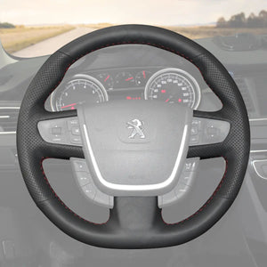 Griffowl Steering Wheel Cover for Crafted Touring Peugeot 508 SW 2011-2018. Perfect grip with our steering wheel wrap and custom interior touch.