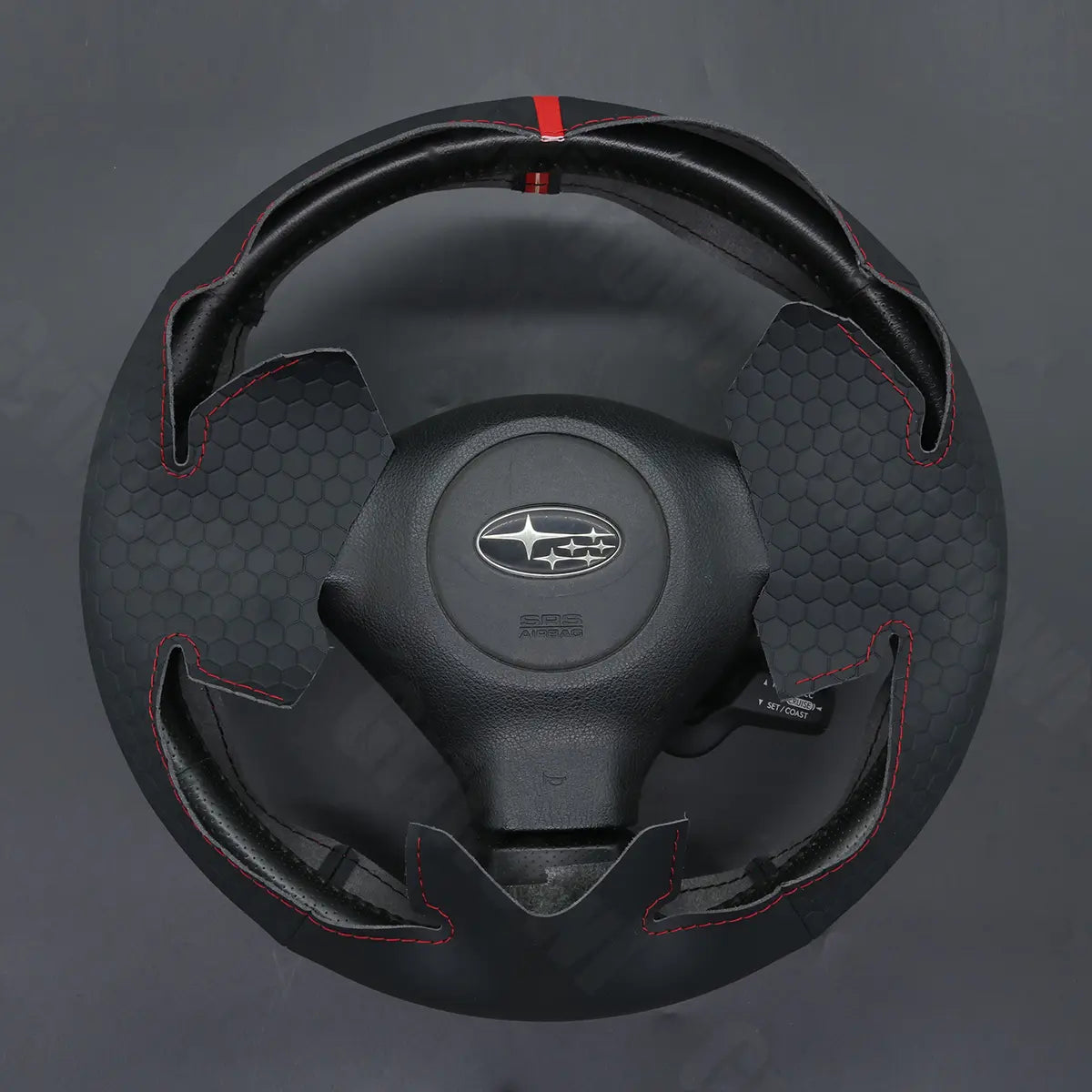 Griffowl Steering Wheel Cover for Crafted Touring Subaru Outback Crafted Touring 2005-2007. Elevate your interior with Griffowl's wrap and stitch kit.
