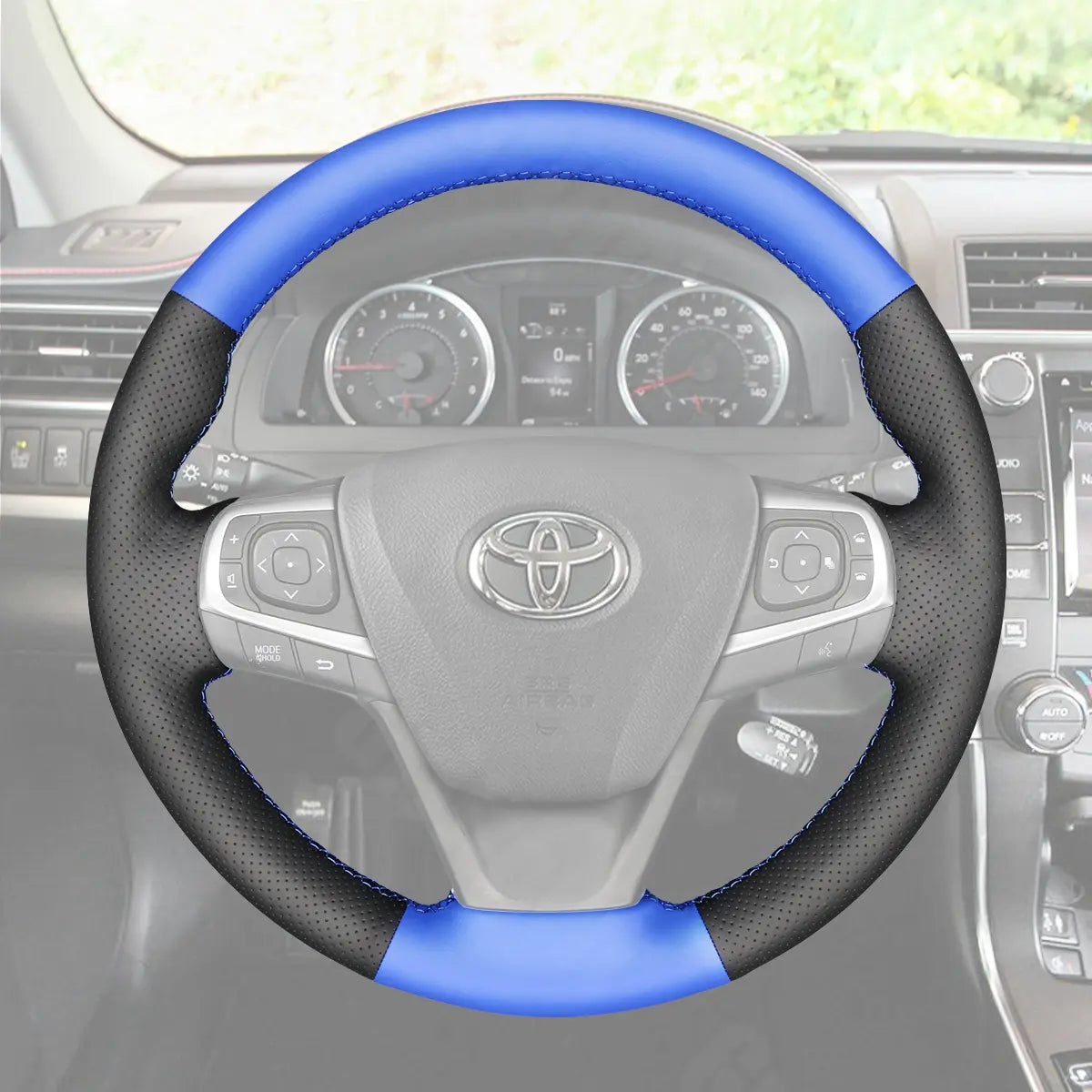Griffowl Steering Wheel Cover for Toyota Avensis Previa Estima Noah Voxy Verso Camry  Avalon Premio-Harrier 2015-2019. Perfect grip with our steering wheel wrap and custom interior touch.