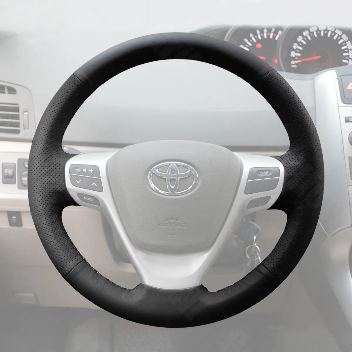 Griffowl Steering Wheel Cover for Crafted Touring Toyota Avensis 2009-2015. Perfect grip with our steering wheel wrap and custom interior touch.