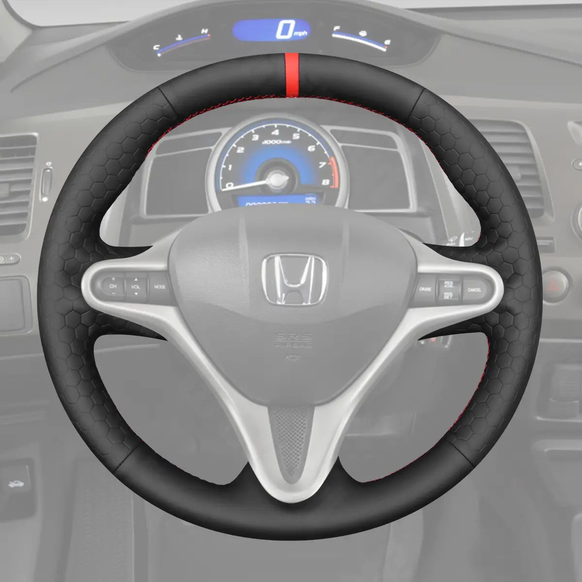 Griffowl Steering Wheel Cover for Customized Sedan Acura CSX 2006-2011. Perfect grip with our steering wheel wrap and custom interior touch.