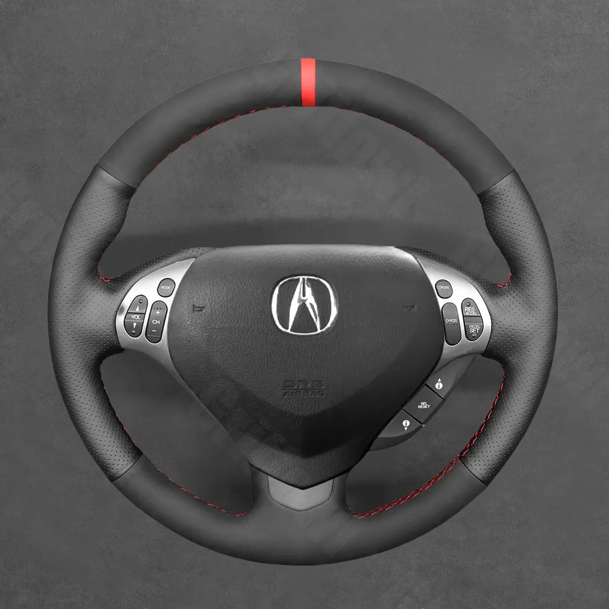 Griffowl Steering Wheel Cover for Customized Sedan Acura TL 2007-2008. Compact, hand-sewn DIY wrap for quick interior mods and grip upgrade.
