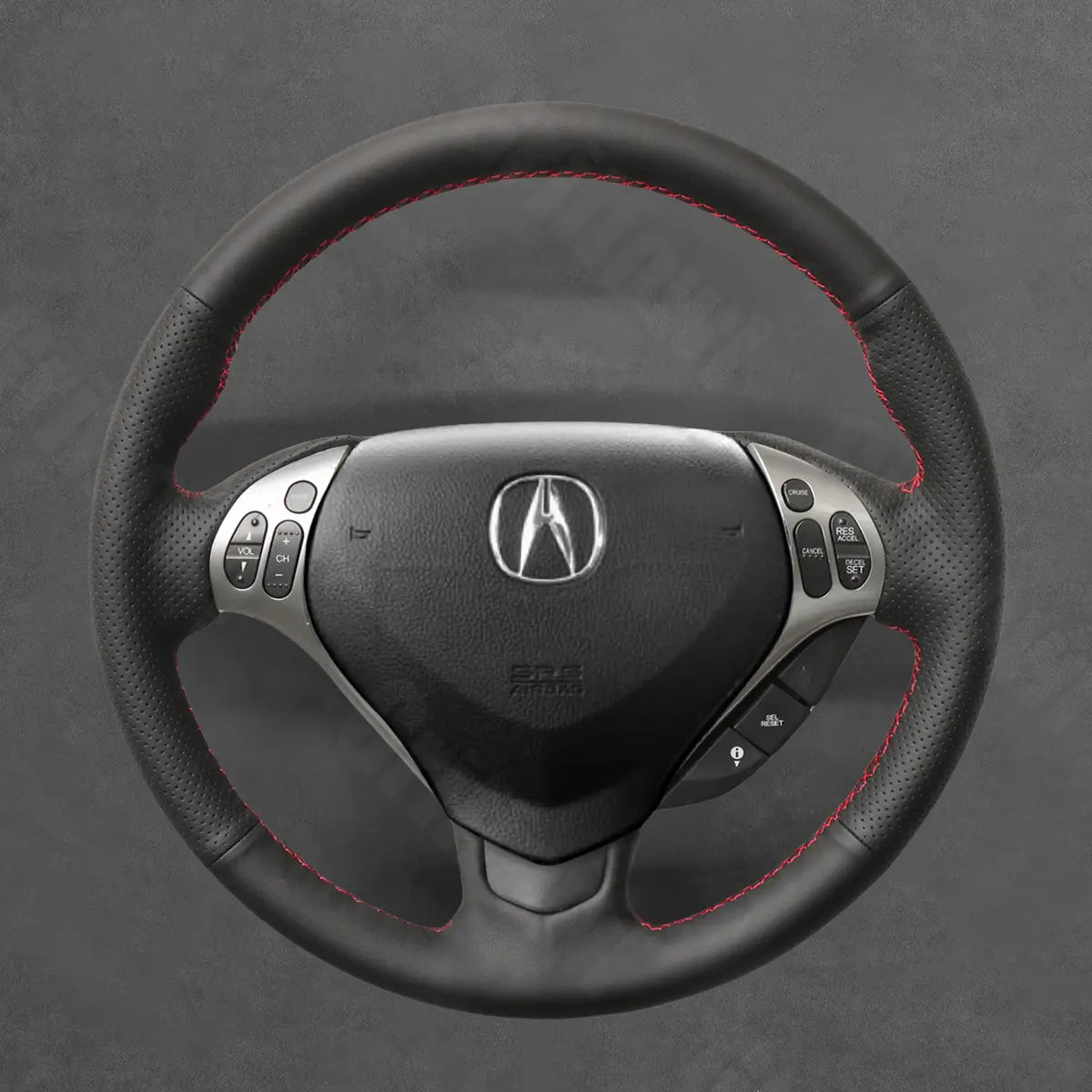 Griffowl Steering Wheel Cover for Customized Sedan Acura TL 2007-2008. Compact, hand-sewn DIY wrap for quick interior mods and grip upgrade.
