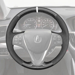 Griffowl Steering Wheel Cover for Customized Sedan Acura TLX 2015-2020. Perfect grip with our steering wheel wrap and custom interior touch.
