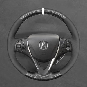 Griffowl Steering Wheel Cover for Customized Sedan Acura TLX 2015-2020. Perfect grip with our steering wheel wrap and custom interior touch.
